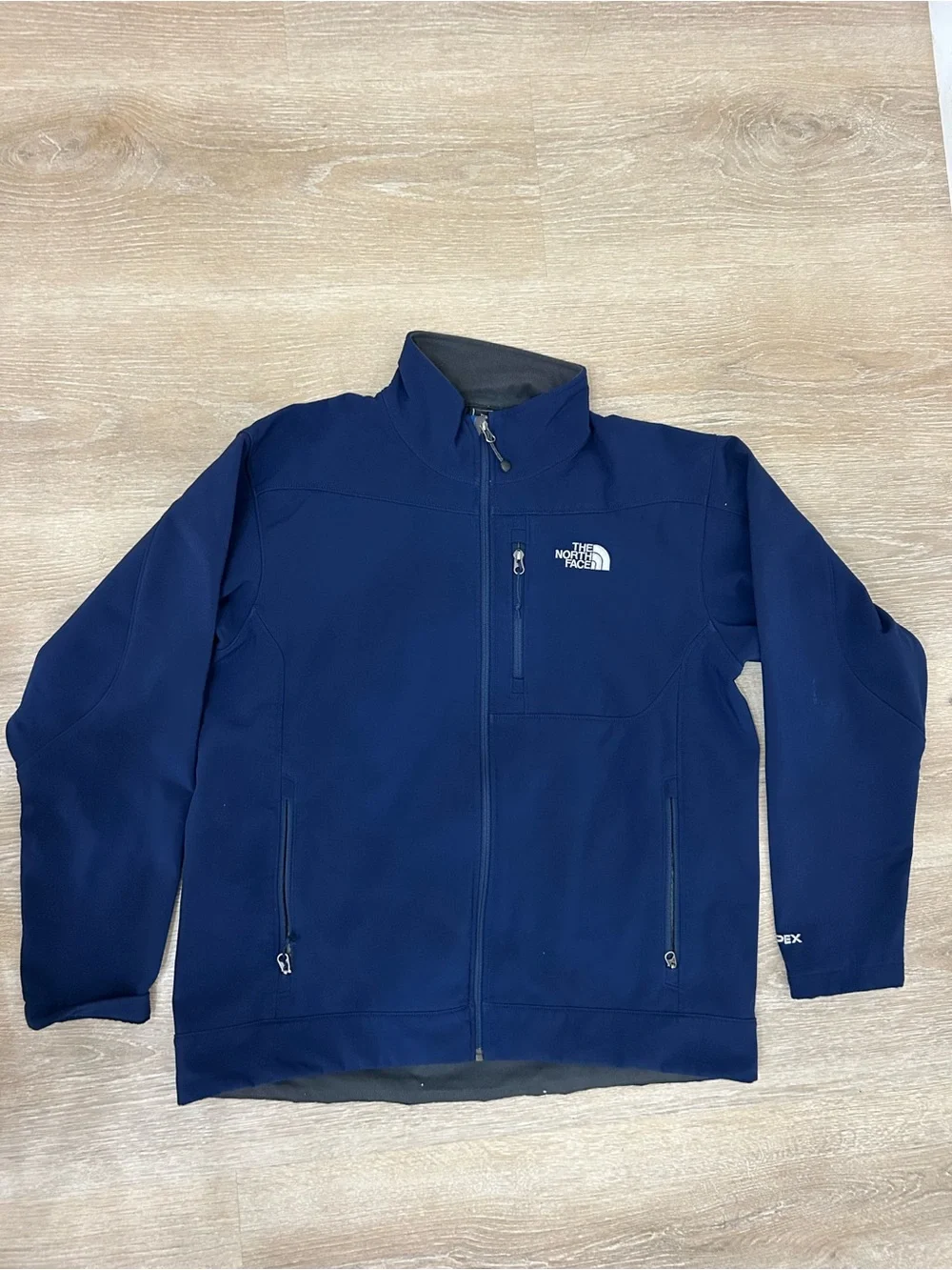 The North Face Mens Apex Bionic Softshell Jacket Navy Blue Large AL5C Windproof